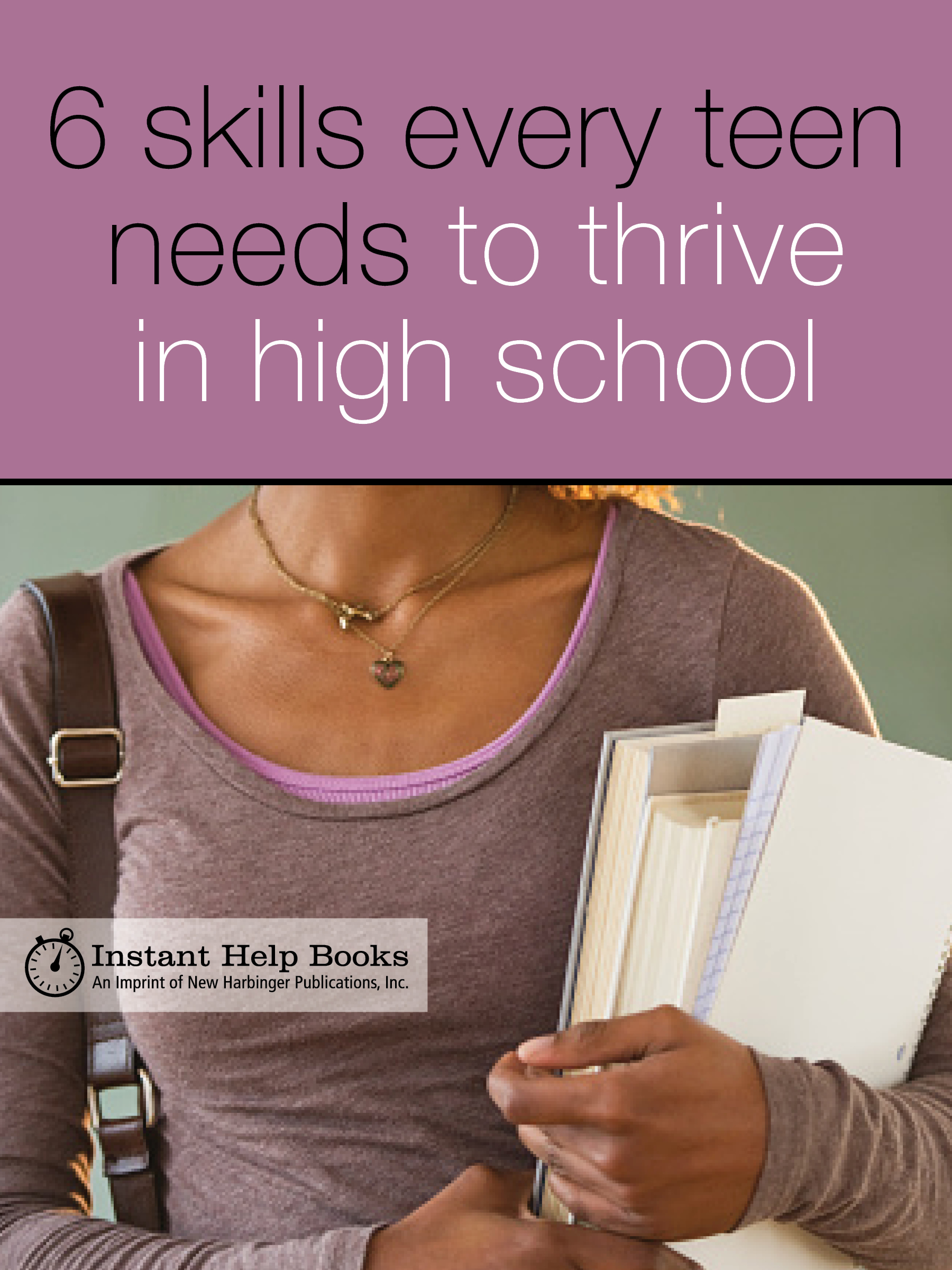 Teen girl holding school books