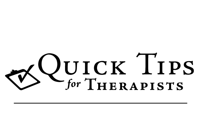 QuickTips for Therapists logo with clipboard