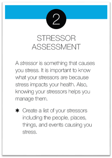 Stressor Assessment card